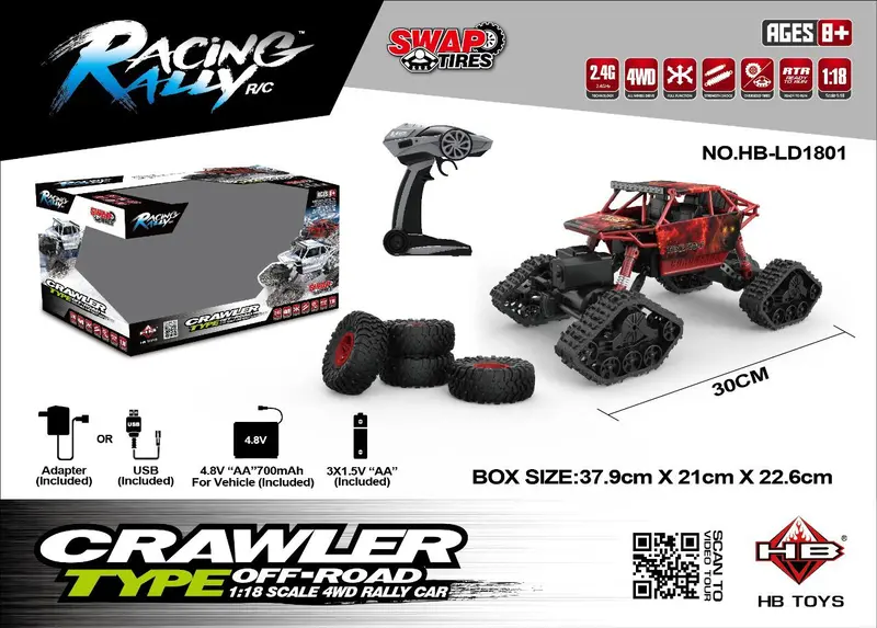 1:18 2.4G R/C  Snowmobile  W/3 Pin Charger,  3Asst, W.Box 1