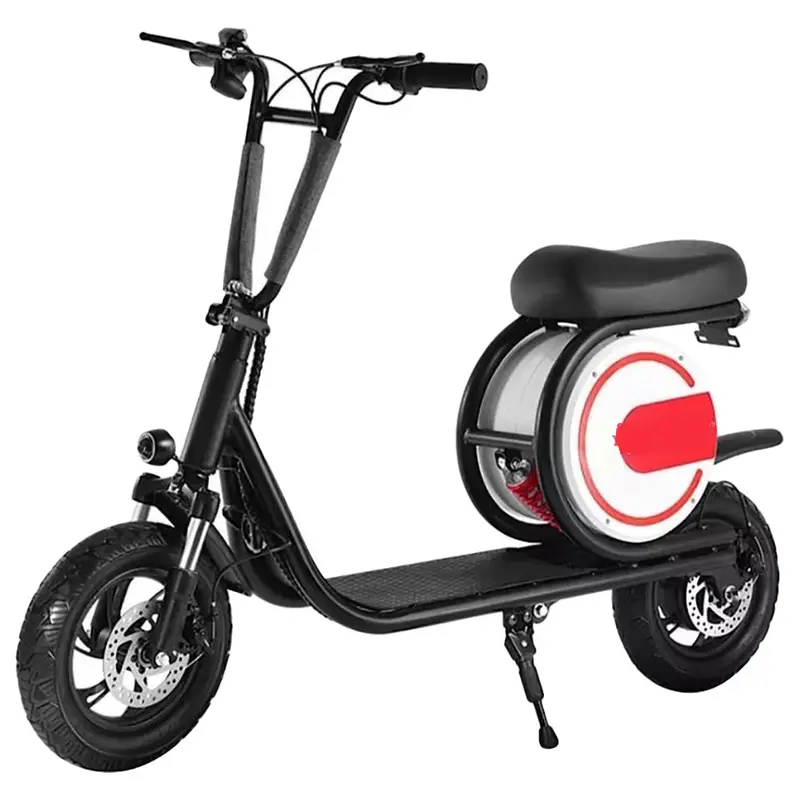 12” Foldable 36V 350W Electric Bike , Ride On Electric Bike - Foldable Mobility 2 Wheel Mini Electric Scooter With Seat For Kids - Red, Black 1