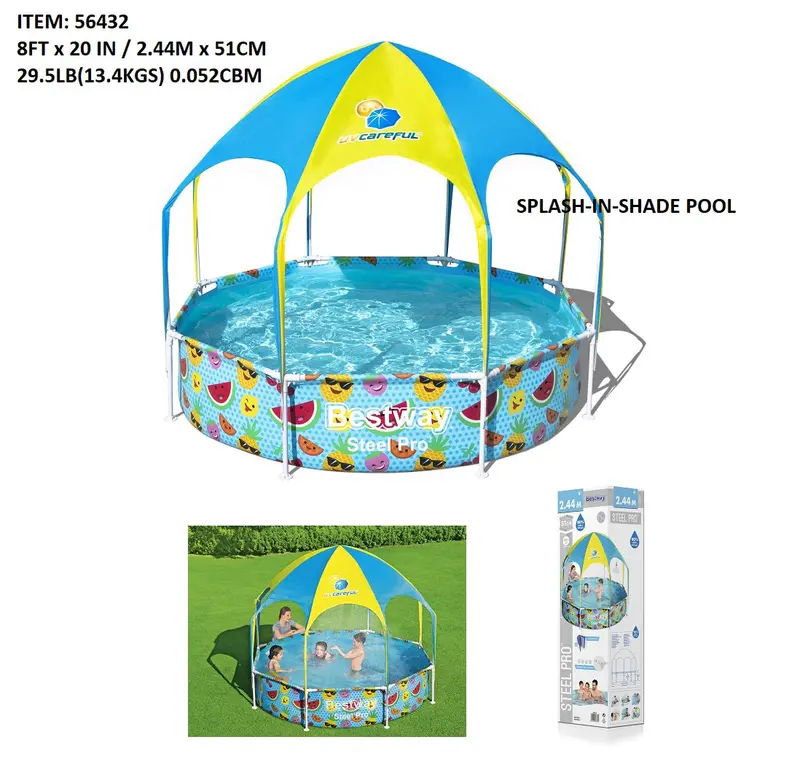 2.44Mx51cm Splash In Shade Play Pool 1