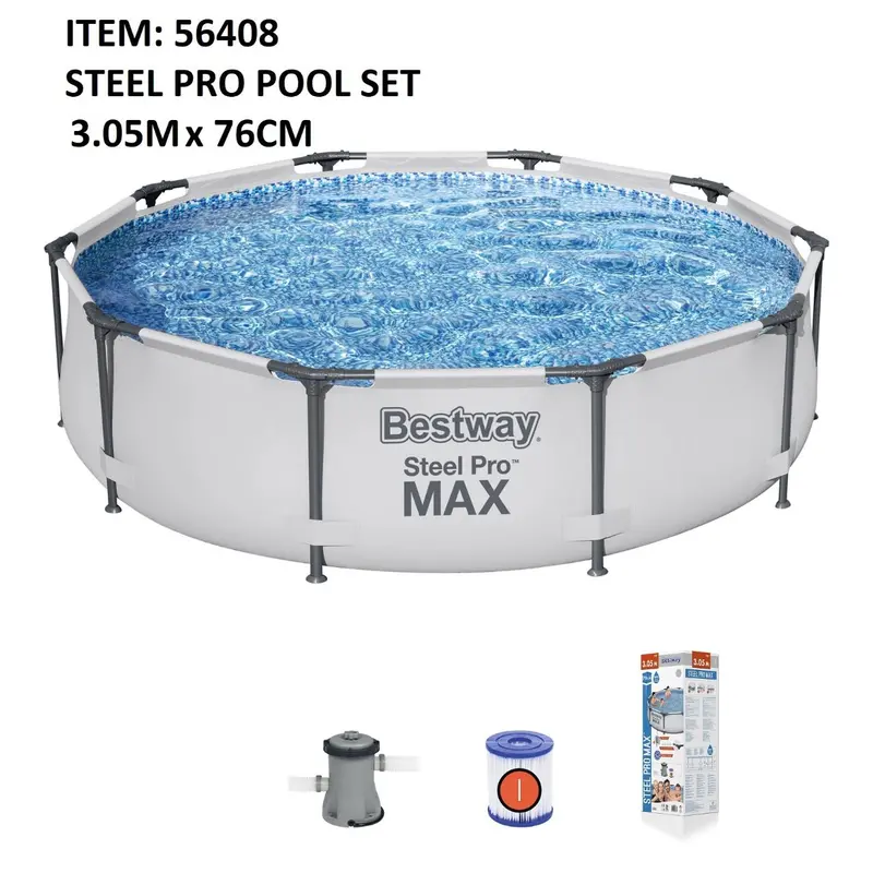 3.05Mx76cm Steel Pro Frame Pool Set 1