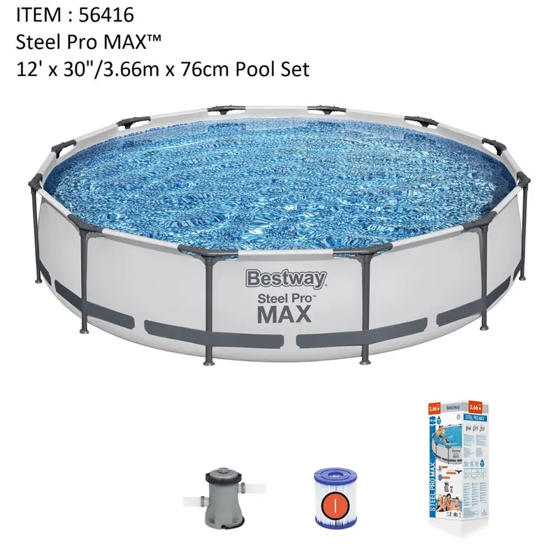 3.66Mx76cm Steel Pro Frame Pool Set 1