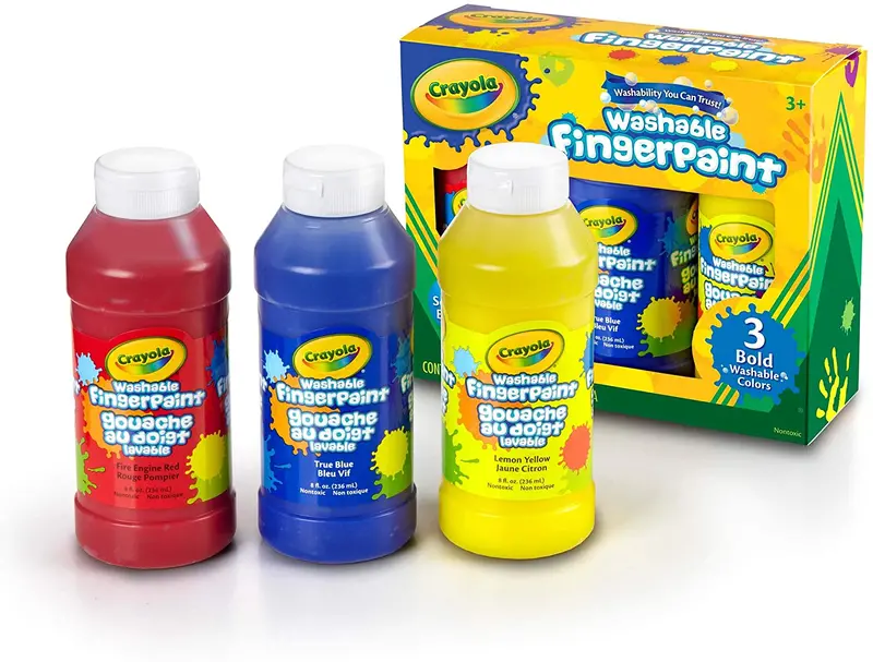 3 Ct. 8-Oz. Washable Finger-Paint, Bold Colors 1