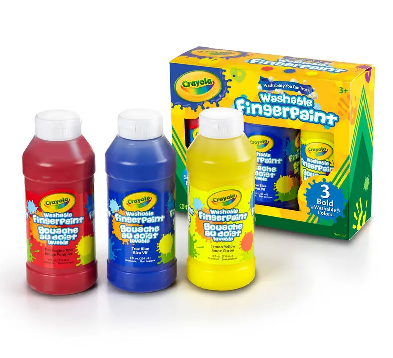 3 Ct. 8-Oz. Washable Finger-Paint, Bold Colors 2