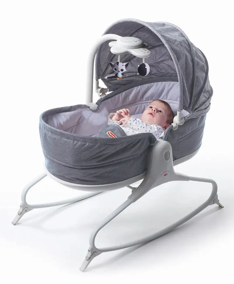 3 In 1 Rocker Napper Grey Cozy With Canopy 1