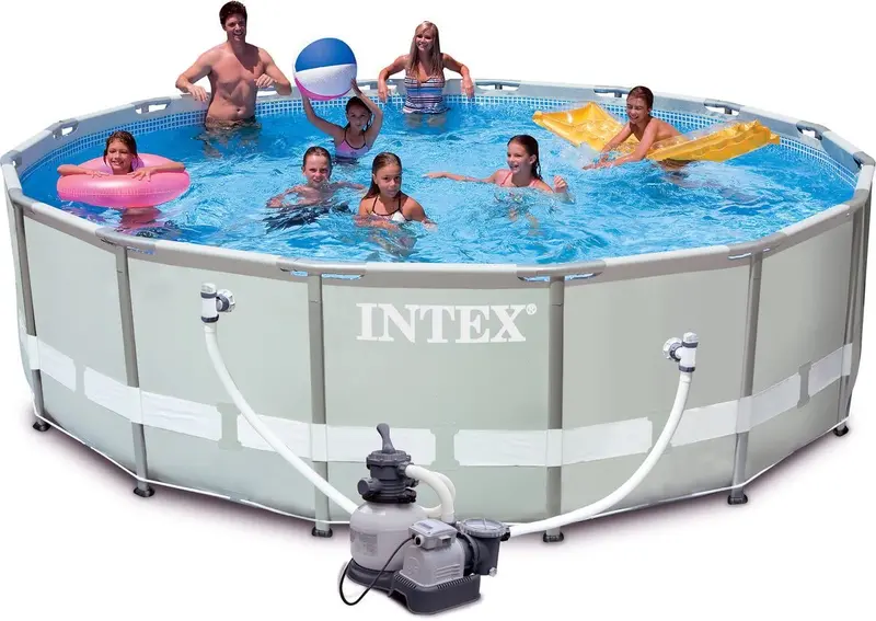 4.88 M X 1.22 Round Metal Frame Pool Set 1