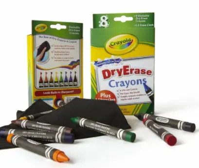 8 Ct. Dry-Erase Crayons, Large Size 1