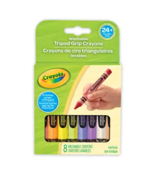 8 Ct. My First Crayola Washable Tripod Grip Crayons, Stage 2 1