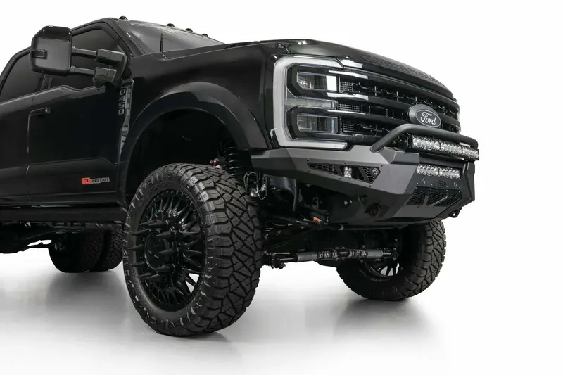 Addictive Desert Designs - 2023-2025 Ford Super Duty Honeybadger Front Bumper W/ Top Hoop - F810221770103 1