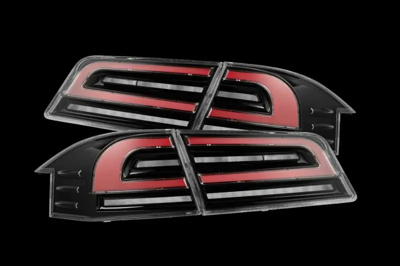 Alpharex 601130 Led Taillights Black Red 1