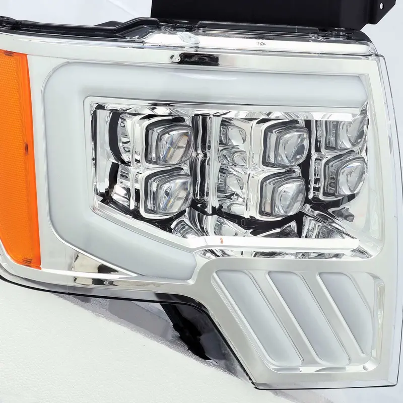 Alpharex 880191 Led Projector Headlights Plank Style Design Chrome 1