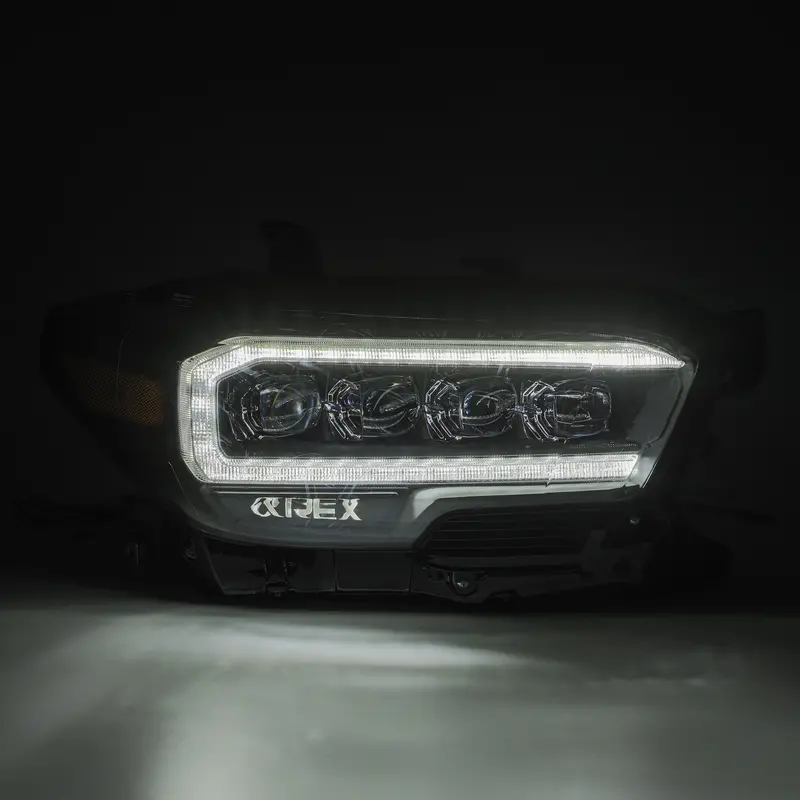 Alpharex 880705 Led Projector Headlights Plank Style Design Midnight Black 2