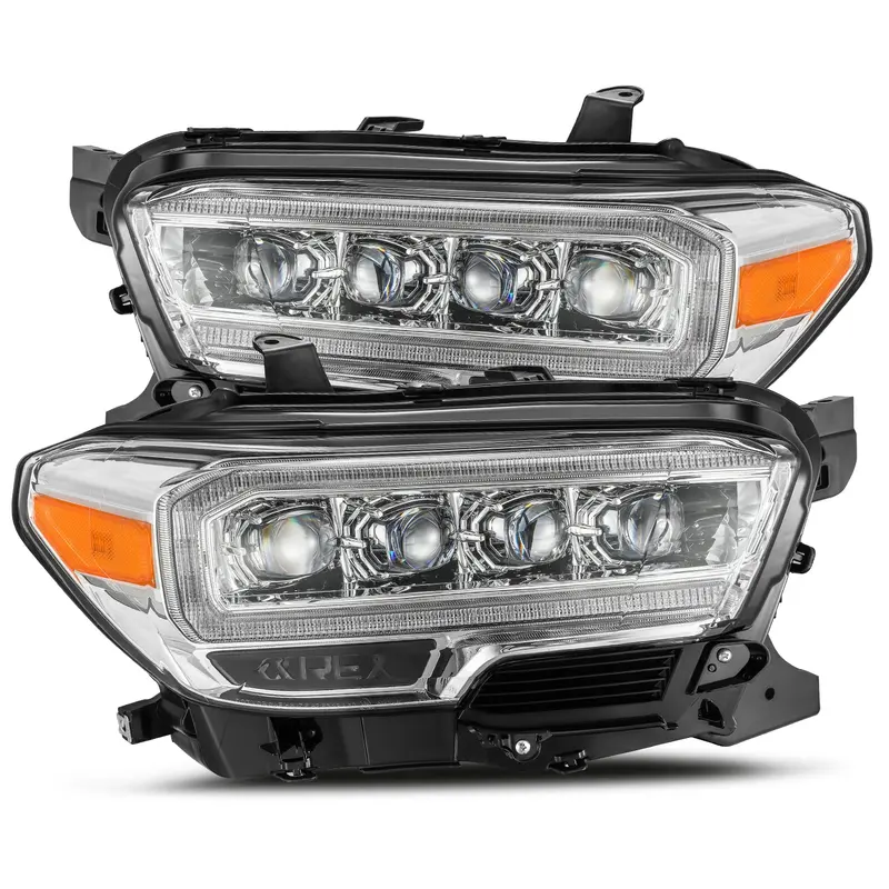Alpharex 880706 Led Projector Headlights Plank Style Design Chrome 1