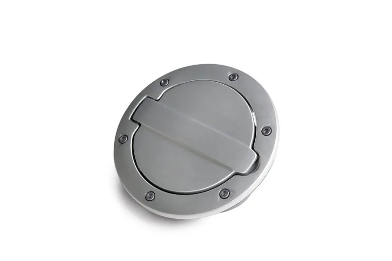 Amp Research 73000-00A Alloy Fuel Door, Brushed Aluminum - 07-18 Jeep Wrangler Jk, 2 Dr/4 Dr 1