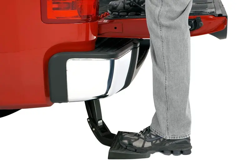 Amp Research 75405-01A Bedstep 2 Flp Dwn Side Bmpr Stp 07-21 Toyota Tundra, Crewmax 1