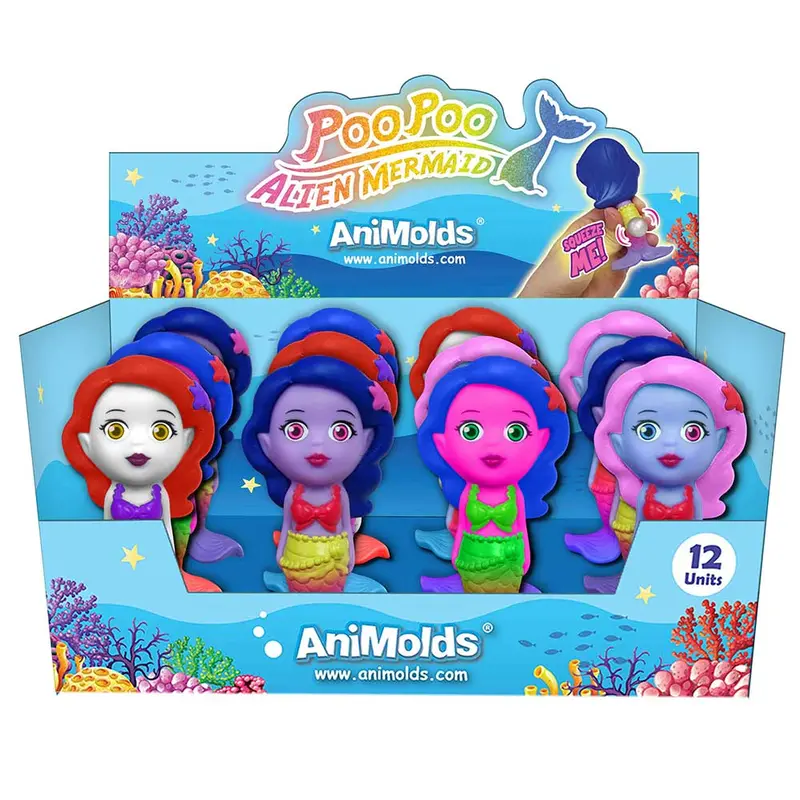 Animolds Poopoo Mermaid Keychain - Assorted Colors 1