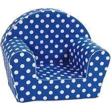 Arm Chair - Navy With White Spots 1