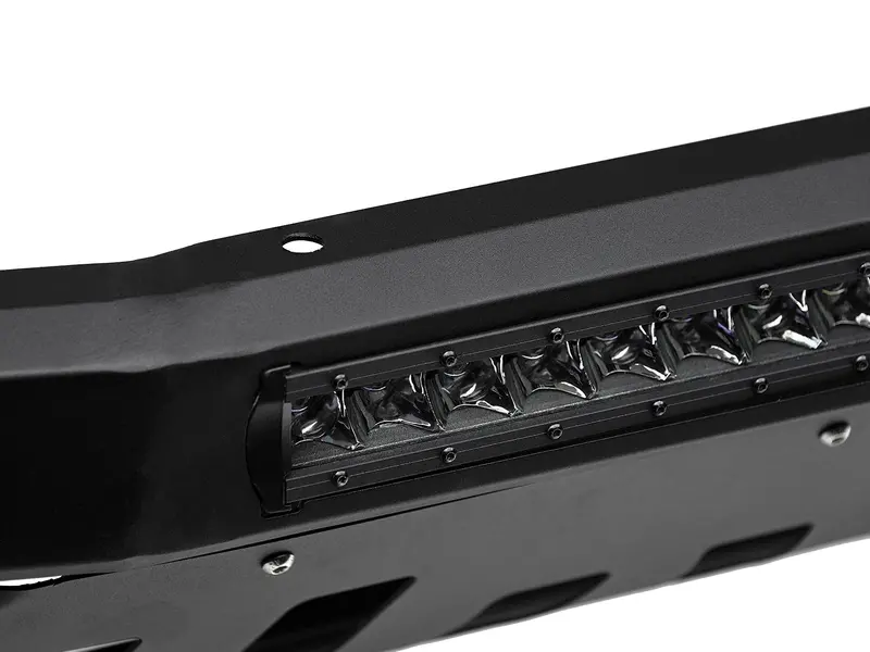 Armordillo 1992-1999 Chevy Suburban Ar Series Bull Bar W/Led - Matte Black W/Aluminum Skid Plate 2