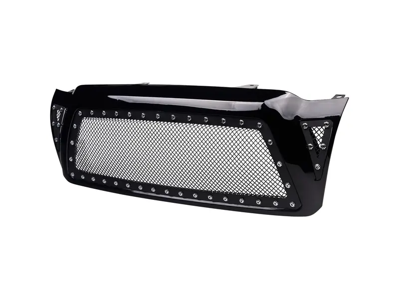 Armordillo 2005-2011 Toyota Tacoma Studded Mesh Grille - Gloss Black 1