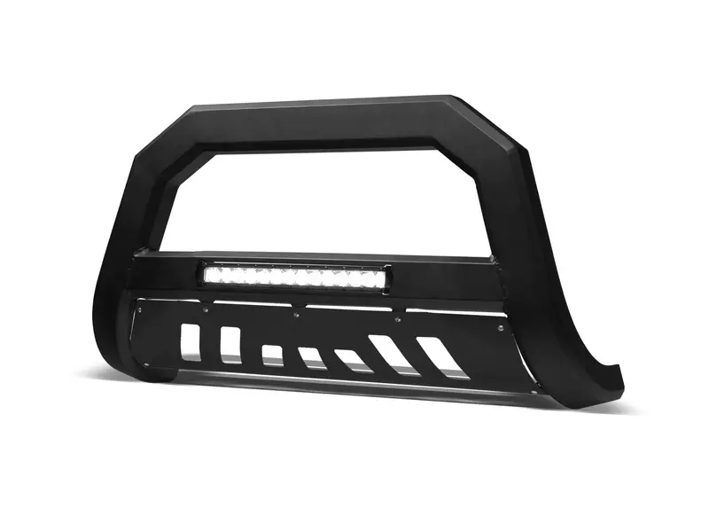 Armordillo 2008-2011 Mazda Tribute Ar Series Bull Bar W/Led - Matte Black W/Aluminum Skid Plate 1