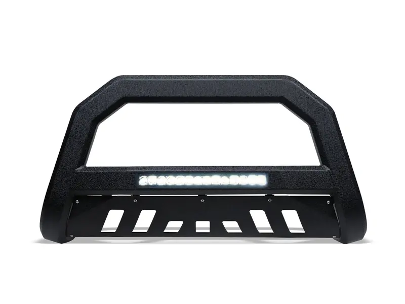 Armordillo 2019-2022 Chevy Silverado 1500 / 2019-2022 Gmc Sierra 1500 Ar Bull Bar W/Led - Matte Black W/ Aluminum Skid Plate 1