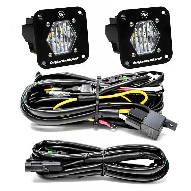 Baja Designs - 387808 - S1 Black Flush Mount Led Light Pod Reverse Kit 1