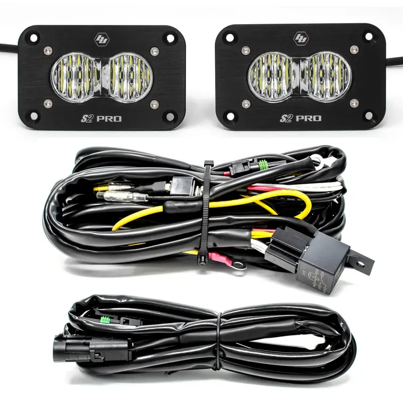 Baja Designs - 487807 - S2 Pro Black Flush Mount Led Light Pod Reverse Kit 1