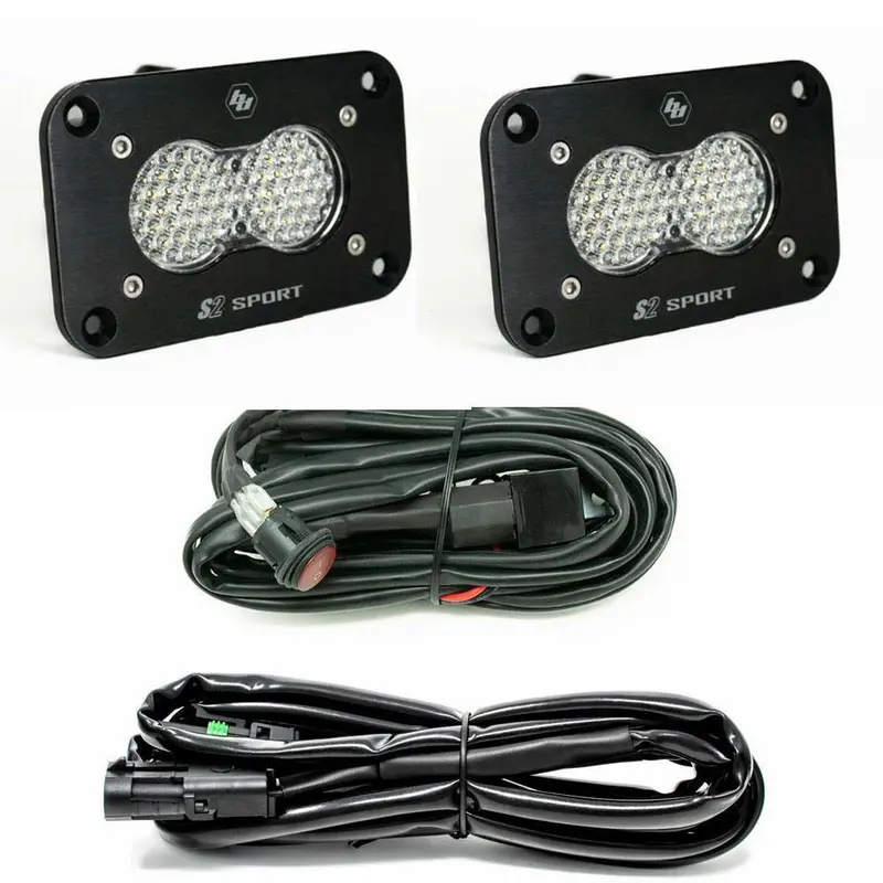 Baja Designs - 547808 - S2 Sport Black Flush Mount Led Light Pod Reverse Kit 1