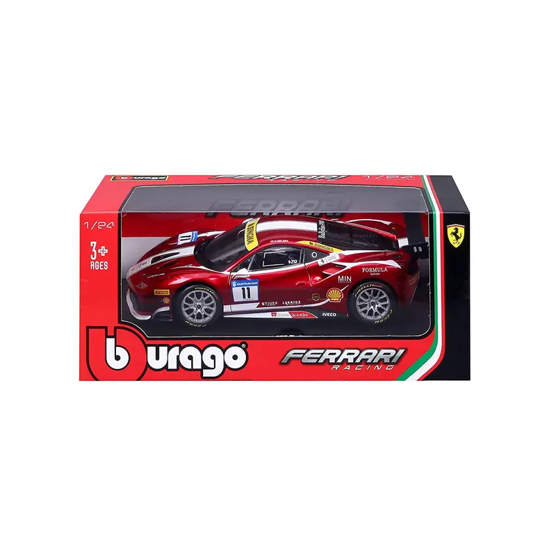 Bburago 1:24 Ferrari 488 Challenge Diecast Model Car - Red 1