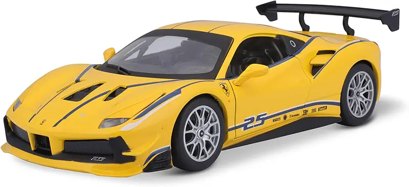 Bburago 1:24 Ferrari R & P W/O Stand Ferrari 488 Gtb - Yellow 1