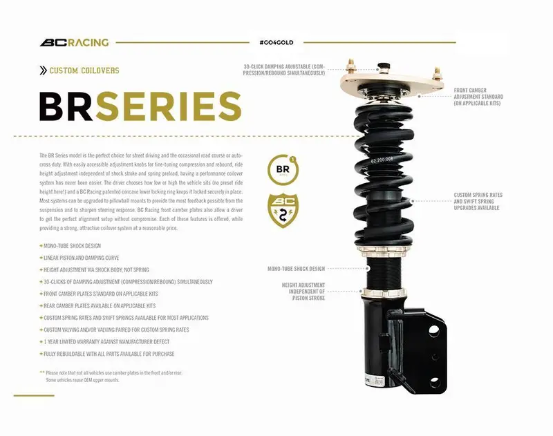 Bc Racing Br Series Coilover 10-12 Ford Taurus/Sho & Ford Flex 1