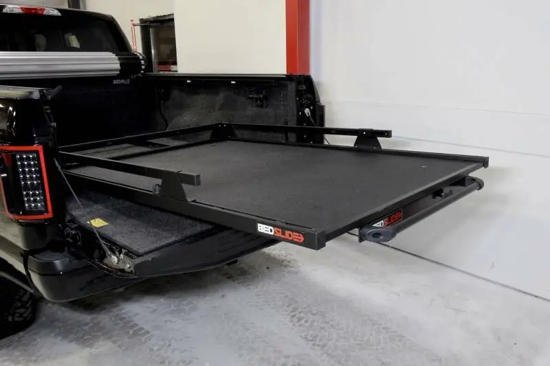 Bedslide - Bedslide Classic 73 Inch X 48 Inch Black 6.4 Foot Dodge Ram Trucks And 6.2 Foot Toyota Trucks - 10-7348-Clb 1