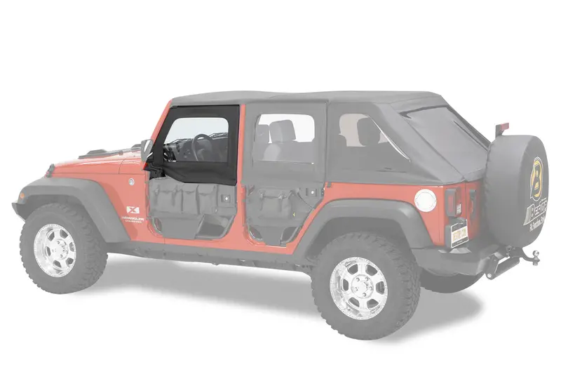 Bestop - 51805-35 - Highrock 4X4 Element Upper Fabric Half Doors 1