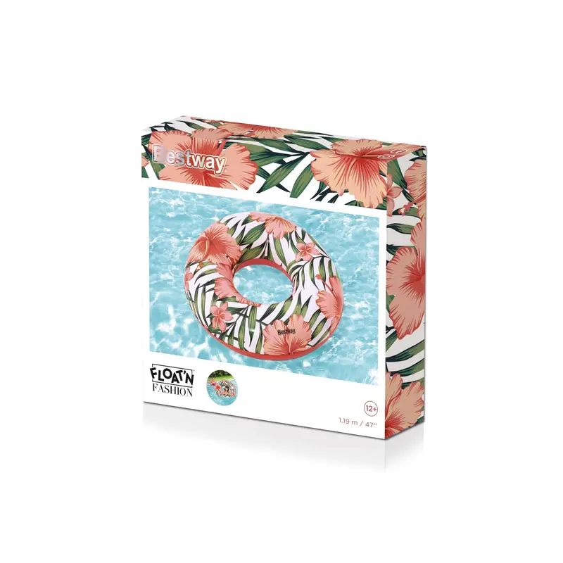 Bestway Tropical Palms Swim Ring 119Cm 1