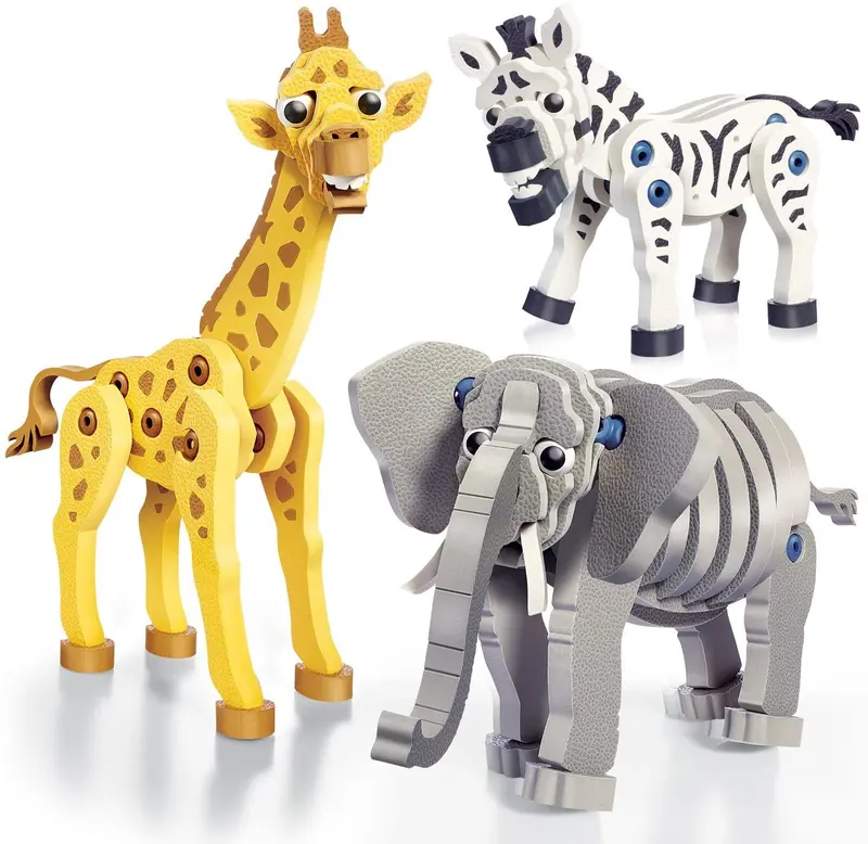 Bloco Giraffe, Zebra & Elephant 1