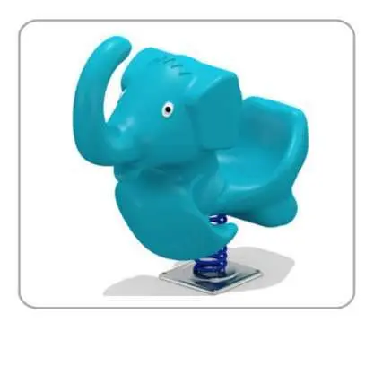 Blue Elephant Shape Outdoor Seesaw 1