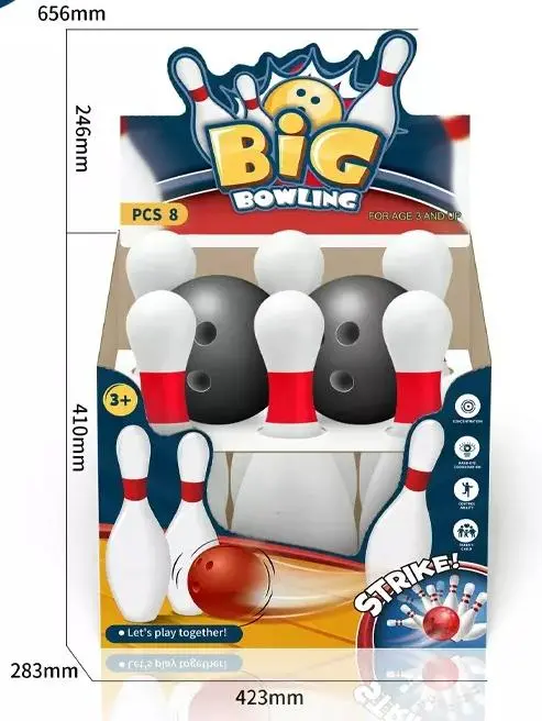 Bowling Ball Game Set Big Bowling Toys For Kids Indoor 8Pcs 1