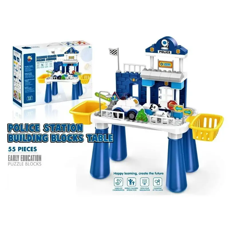 Building Blocks Table Police Station Set 1