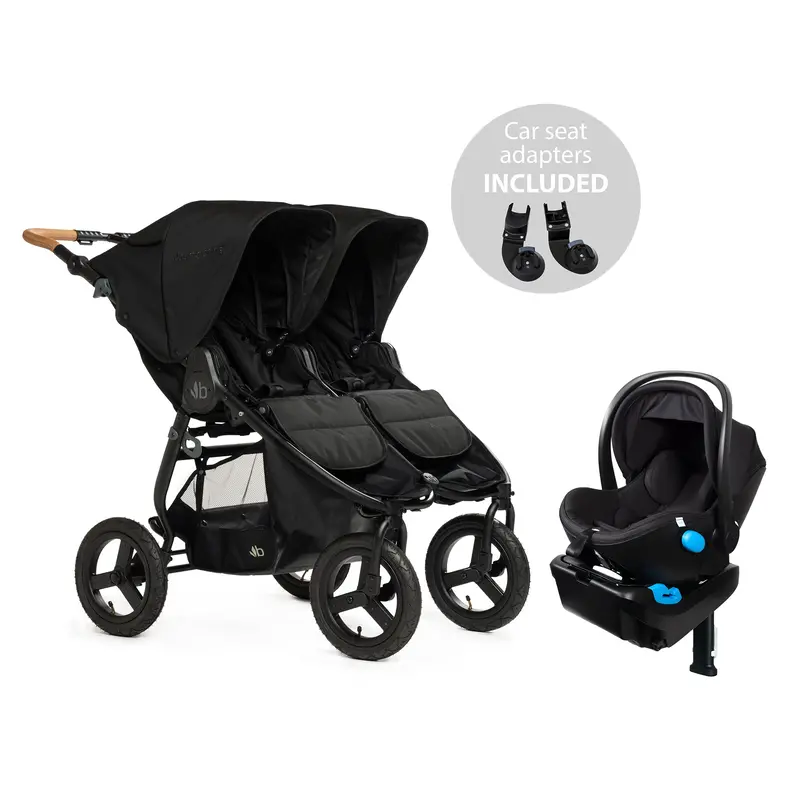 Bumbleride Indie Twin Black + Clek Liing Railroad Ziip Travel System (Single Seat) 1