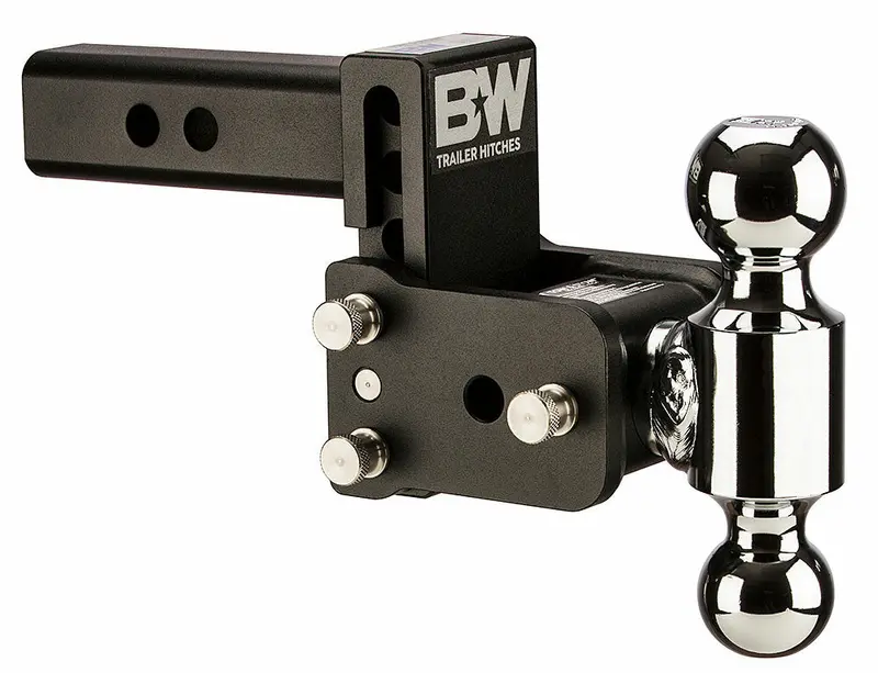 B&W Trailer Hitches - Ts10033b B&W Tow And Stow Dual Ball 2" Adj Ball Mount 3" Drop/3-1/2" Rise, Black 1