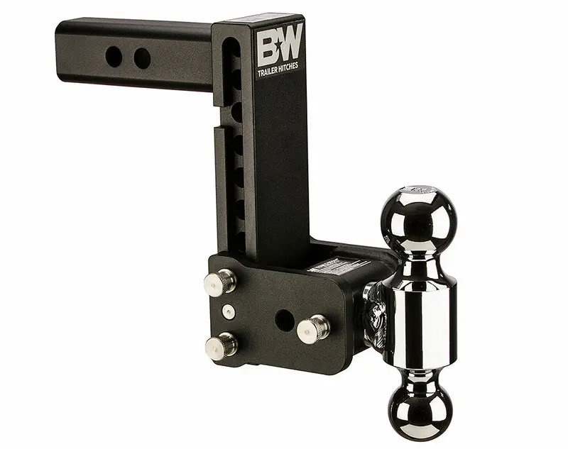 B&W Trailer Hitches - Ts10040b B&W Tow And Stow Dual Ball 2" Adj Ball Mount 7" Drop/7-1/2" Rise, Black 1