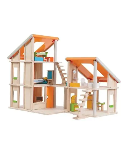 Chalet Dollhouse With Furniture - Plan Toys 1