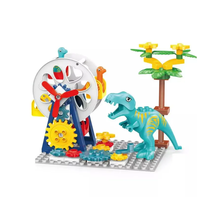 Children Educational Large Particle Dinosaur Ferris Wheel 3D Plastic Construction Toys Building Blocks 2