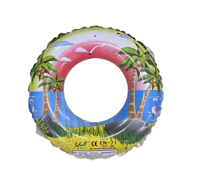 Colorful Inflatable Swim Ring For Kids – Tropical Design, Safe & Fun For Pool And Beach Ring Size 70 Cm 1