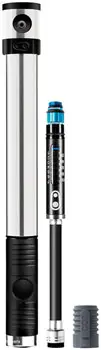 Crank Brothers Klic Hv Gauge Frame Pump With Inflator: Silver/Black 1