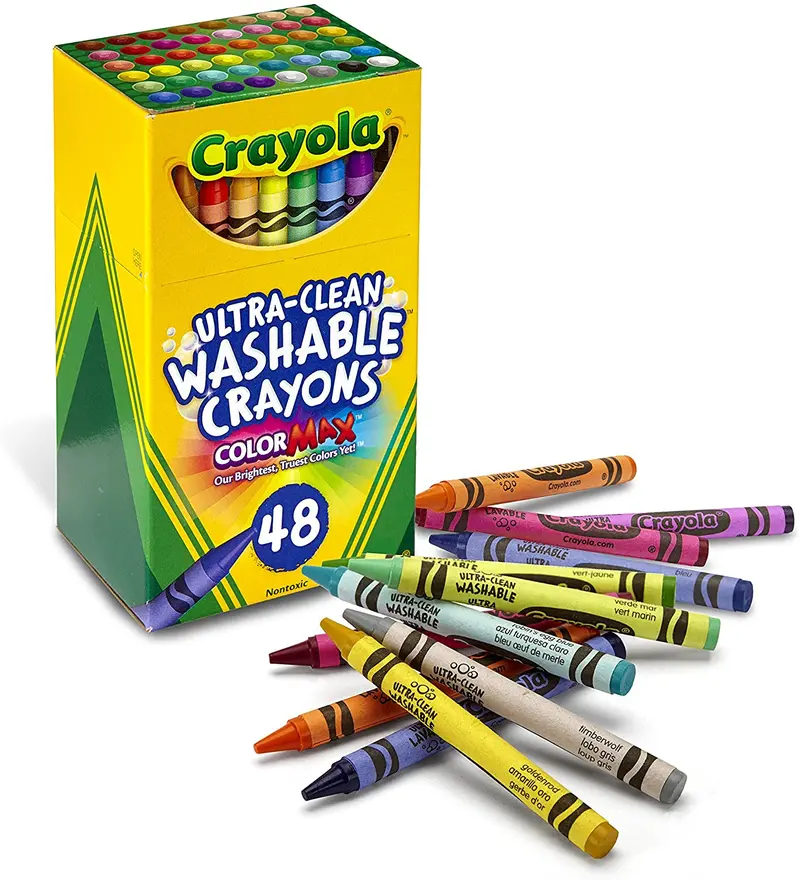 Crayola - 48 Ct. Ultra-Clean Washable Crayons - Regular Size 1