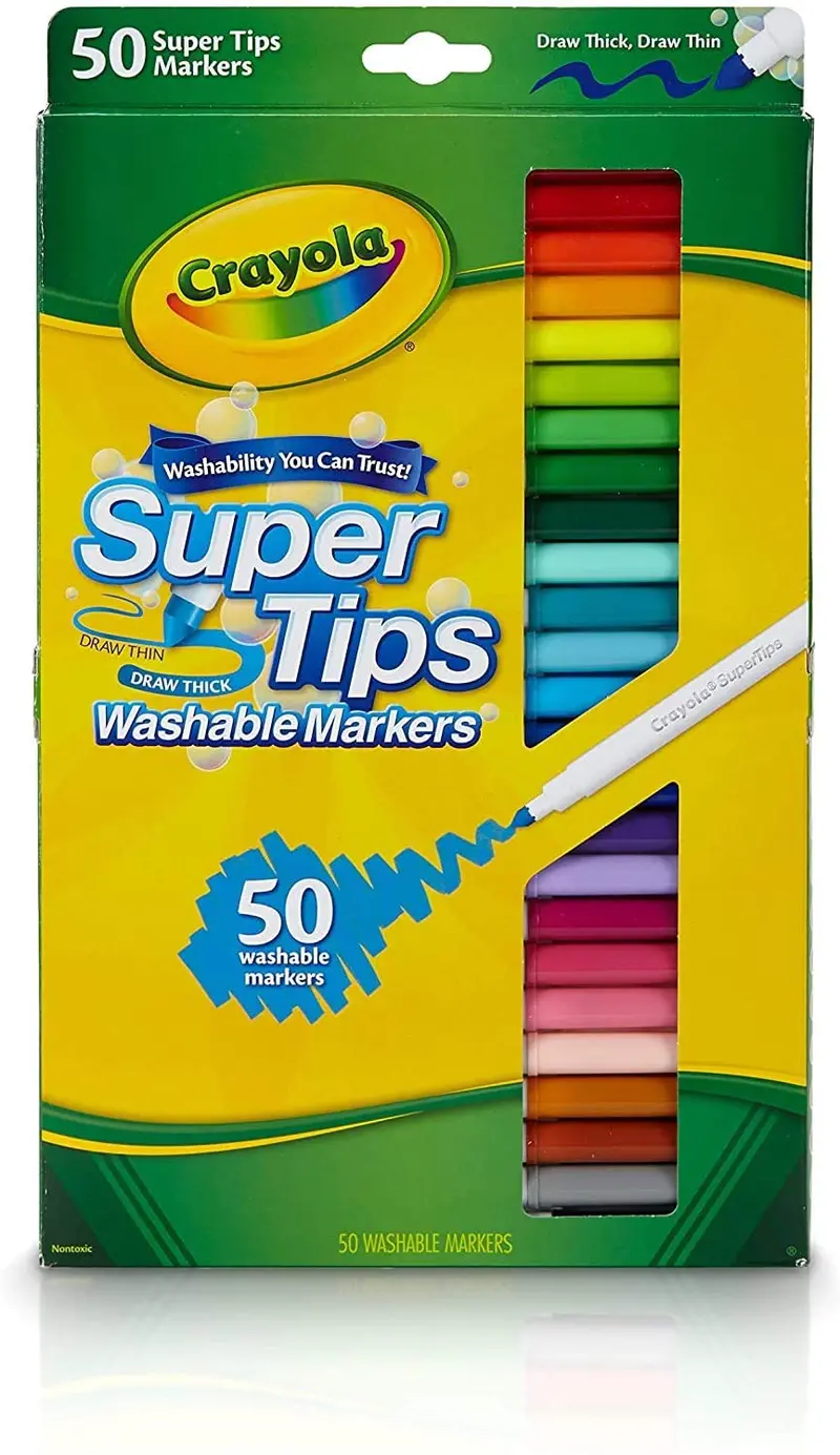Crayola - 50 Ct. Washable Super Tips Markers 1