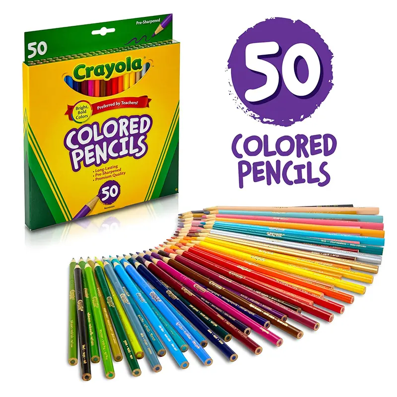 Crayola 50Ct Long Colored Pencils 1