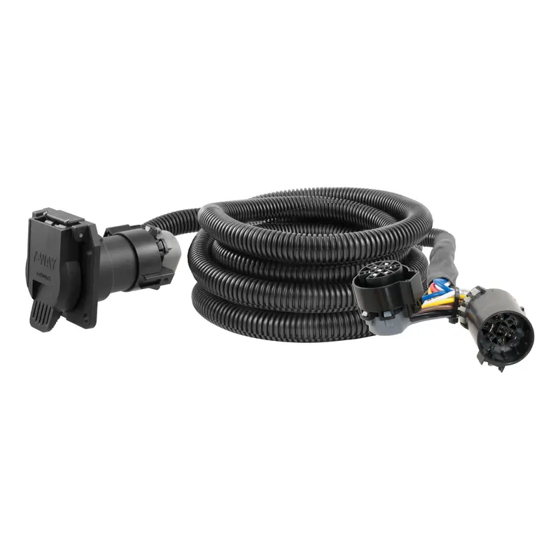 Curt - 10' Custom Wiring Extension Harness (Adds 7-Way Rv Blade To Truck Bed, Packaged) - 57010 1