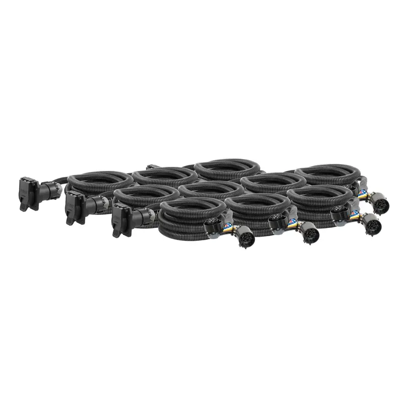 Curt - 10' Custom Wiring Extension Harnesses (Adds 7-Way Rv Blade To Truck Bed, 10-Pack) - 56000010 1