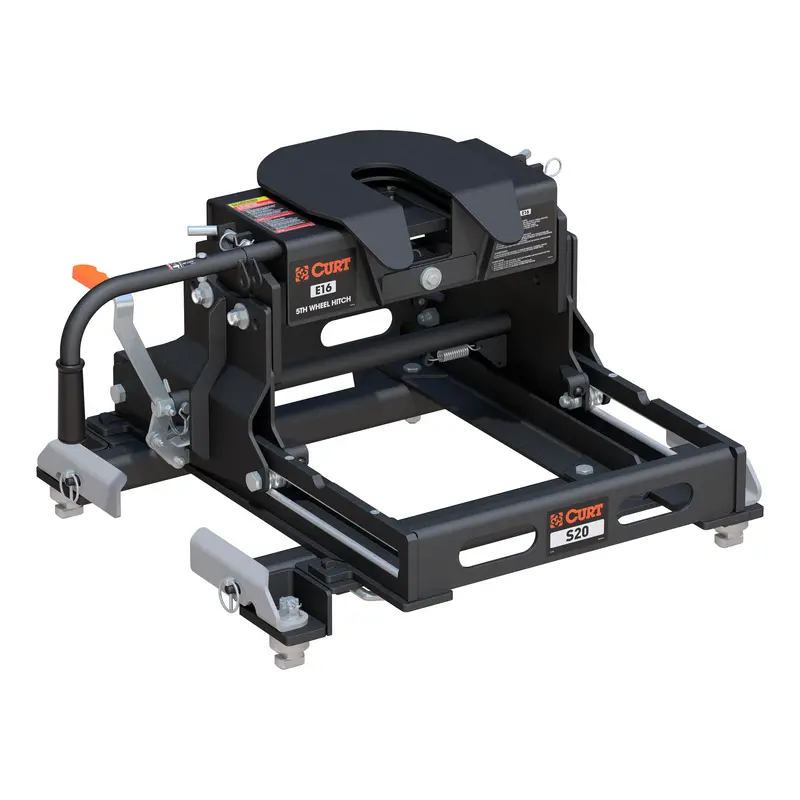 Curt - 16697 E16 Sliding 5Th Wheel Hitch, 16K, Select Silverado, Sierra, 6.5' Bed Puck System - 16697 1